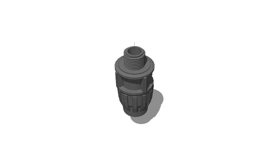 Empalme/Coupling PP 20 mm - 1/2" rosca macho/male thread - COMPLETE