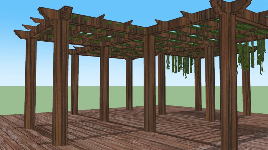 Pergola Madeira Bambu