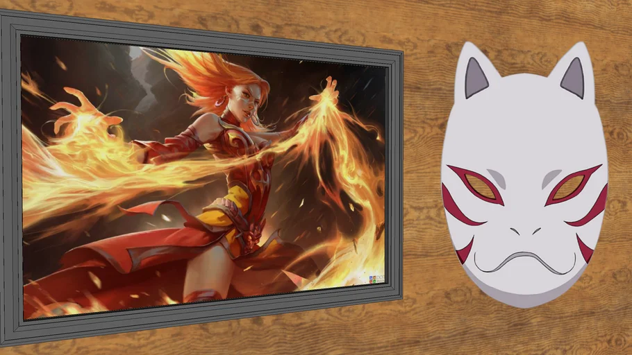 High Quality Wall Art Frame - LINA DOTA 2- 60 cm x 40 cm | 3D Warehouse
