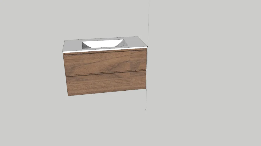 Reece 2350667 Posh Domaine 900mm Wall Hung Twin Vanity Unit All-Drawer Ceramic Top
