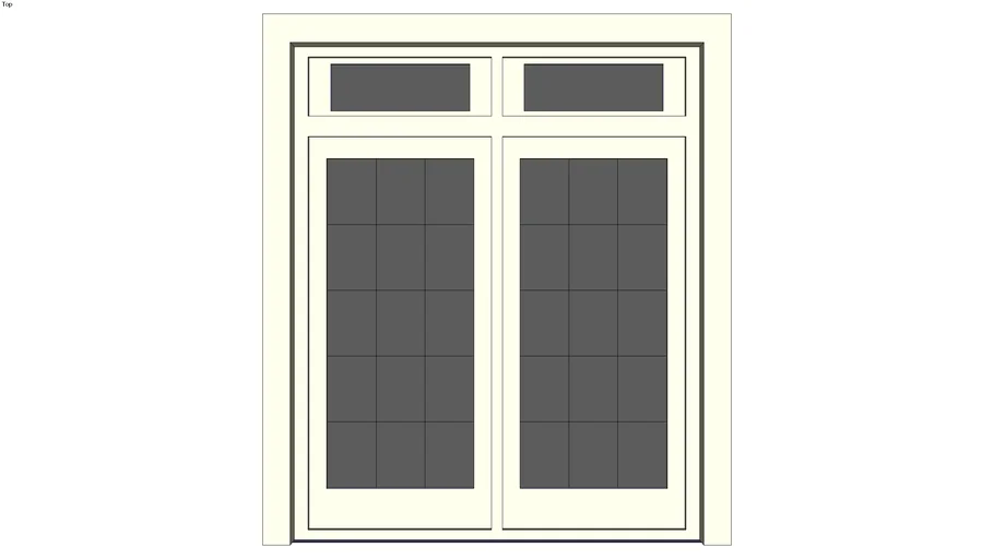 glass double Panel French Door