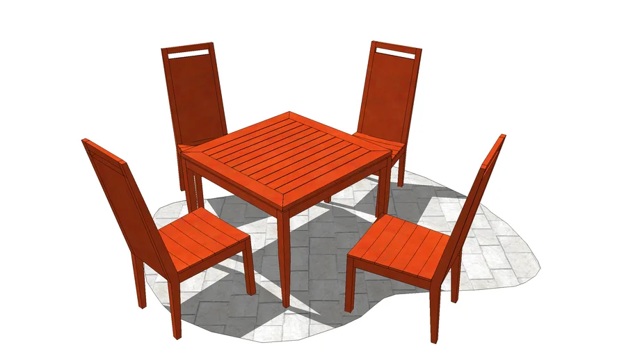 Wooden Table And Chair