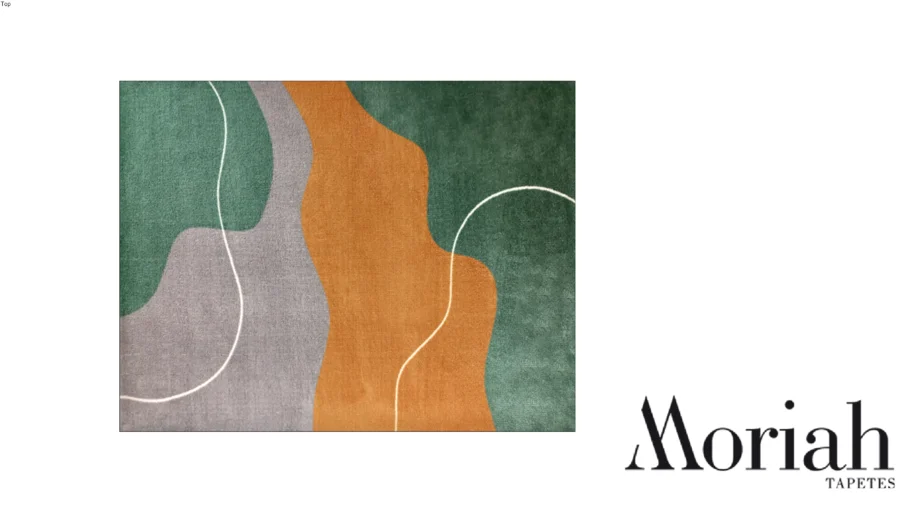 TAPETE QUARTO INFANTIL ABSTRATO VERDE E LARANJA