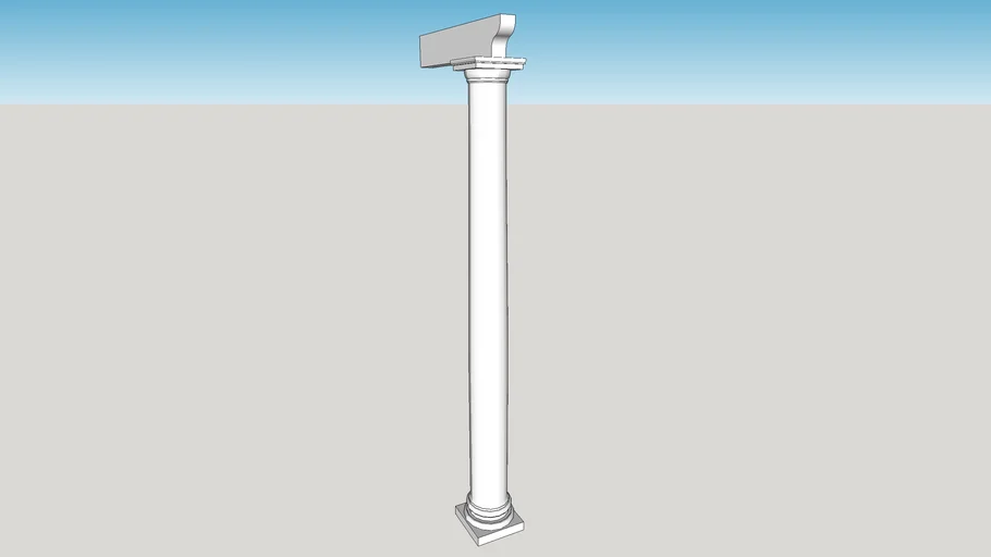 Doric column without curl cap