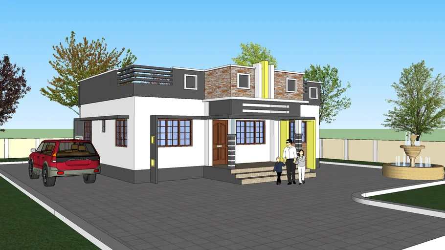 One Storey House With Roof Deck