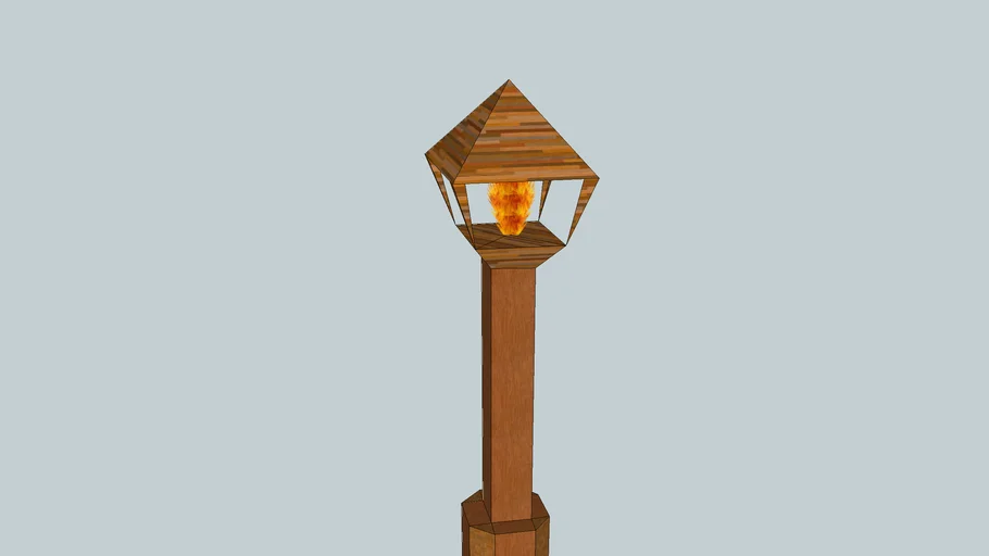 Wooden Lamp Post