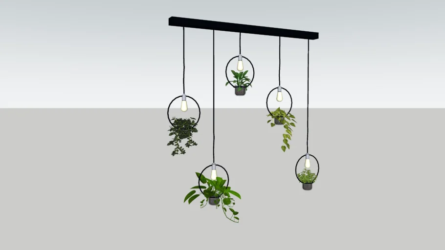 Hanging plant lamp | 3D Warehouse