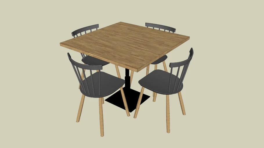 Mesa Cuadrada con Sillas