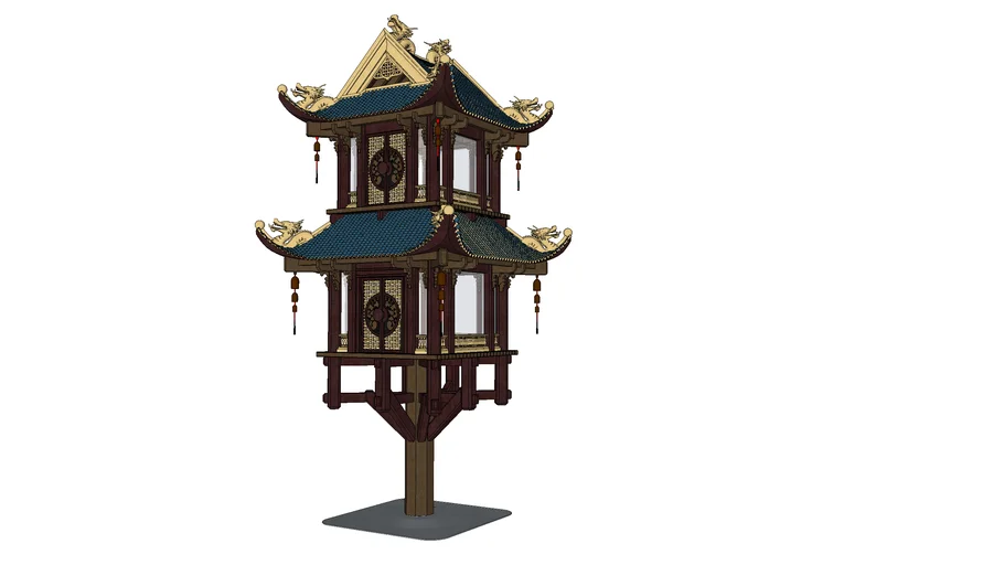 Chinese lantern中式古典灯笼-www.caotu66.com.skp