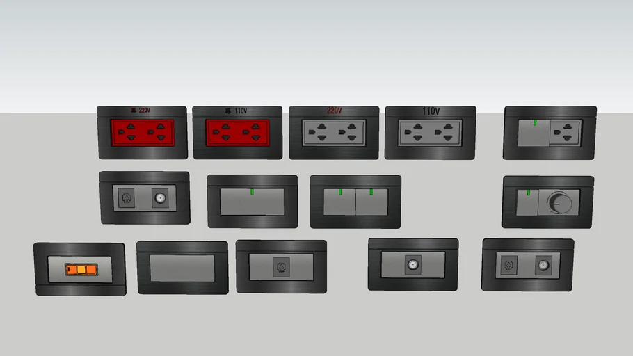 switch socket 開關插座面板 - panasonic - glatima metal