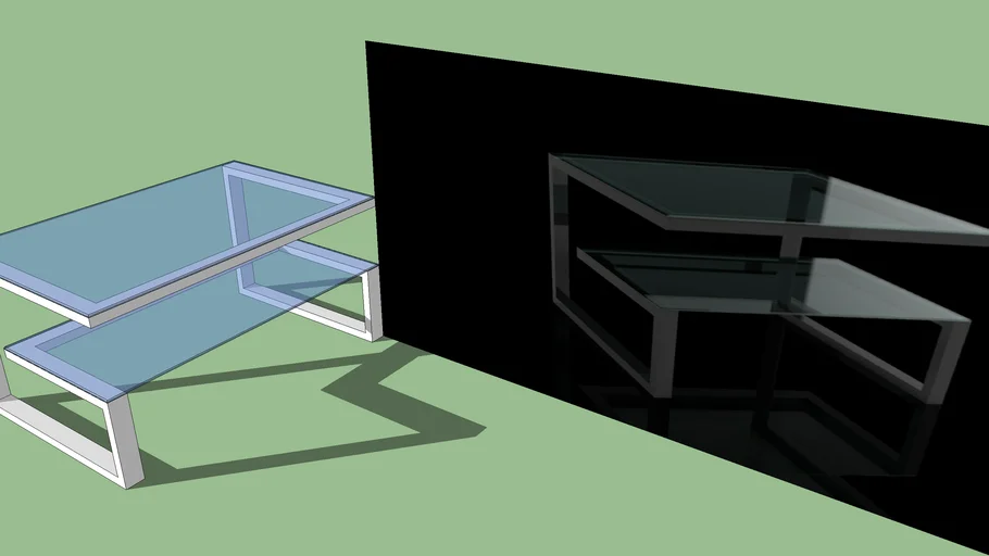 GLASS CENTER TABLE LIVING ROOM DETAILED