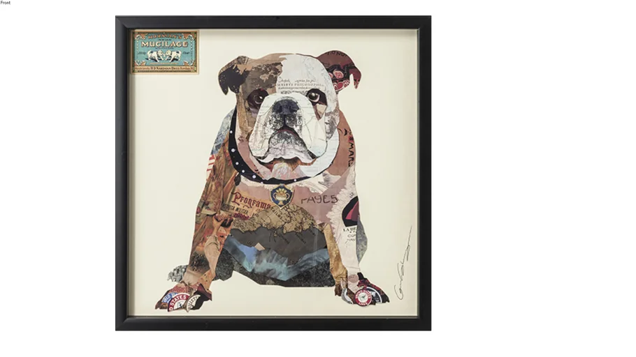 38451 Picture Frame Art The Dog 61x61cm