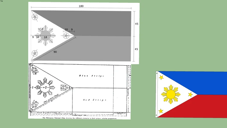 Phillipine Flag (Constucion Sheets and Finished Results)