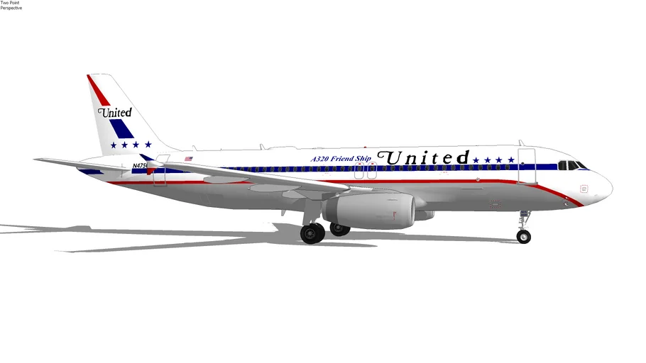 United Airlines Airbus A320-232 (A320 Friendship Retro Livery) (2020) N475UA