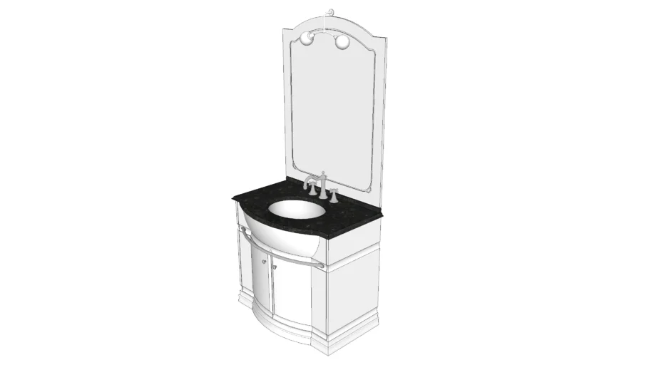 classic vanity with mirror