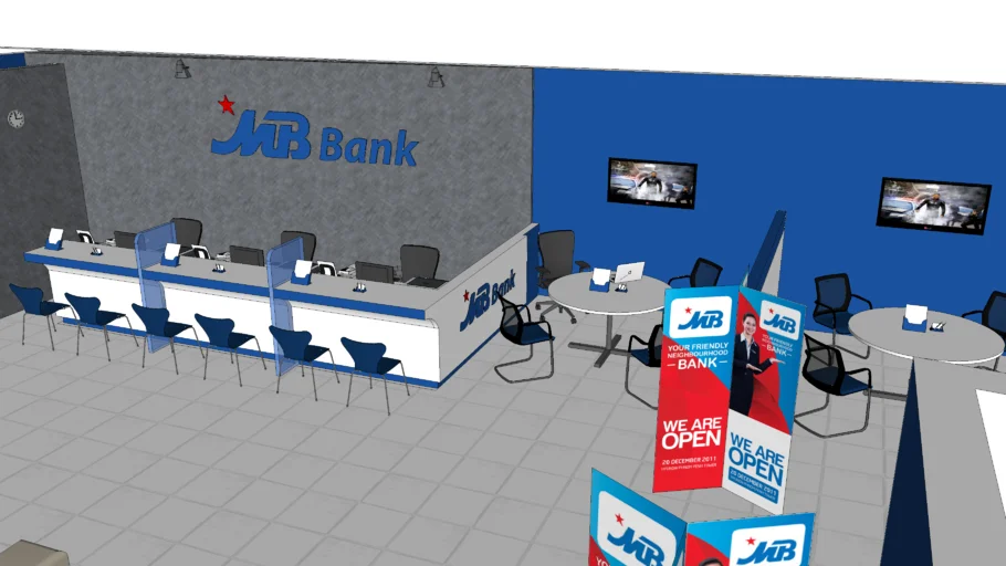 MB Bank interior design