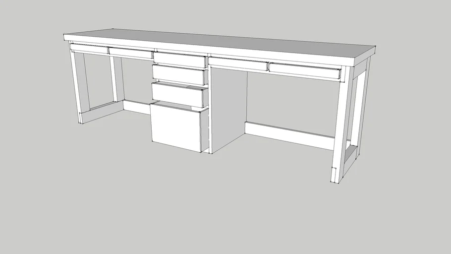 Basic Workbench 2'x 8' w/drawers