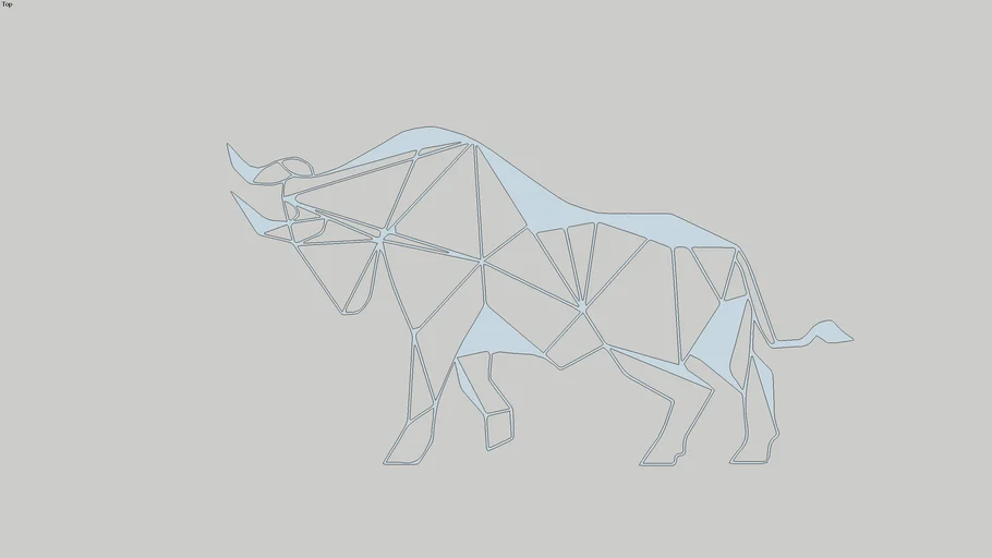 metal decor bull