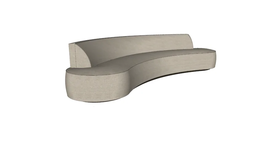 Mid century Curved Sofa