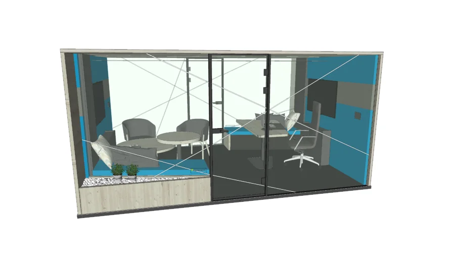 4KONCEPT - WOOD I club CEO 1 - acoustic pod - biggest office with meeting space included