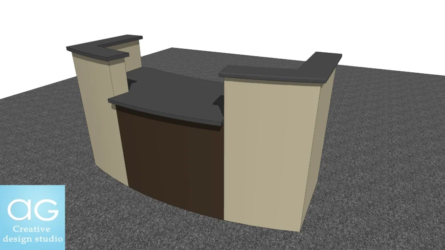 Round- Curve Reception Front Desk Concept_#1