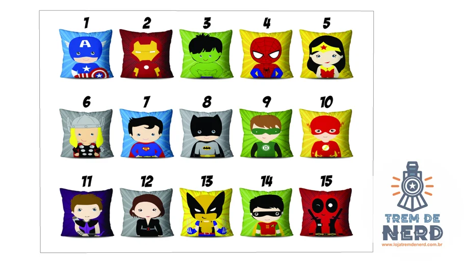 Almofas Super Heróis Baby Infantil