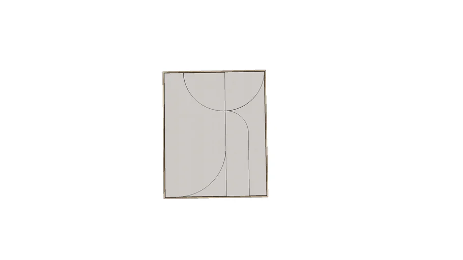 HKliving FRAMED RELIEF ART PANEL B EXTRA LARGE, WARM GREY