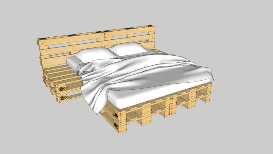 Wooden pallet bed