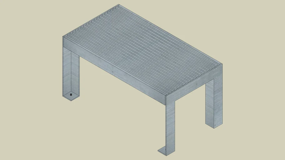 A16 40 2 80 bench without backrest for a table  85/46  completely galvanized
