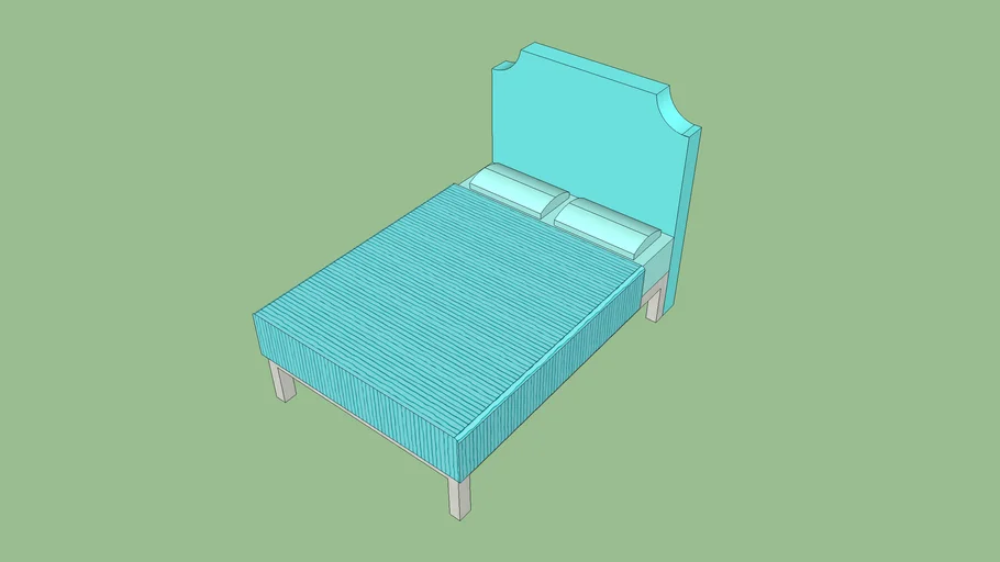Blue Queen Bed