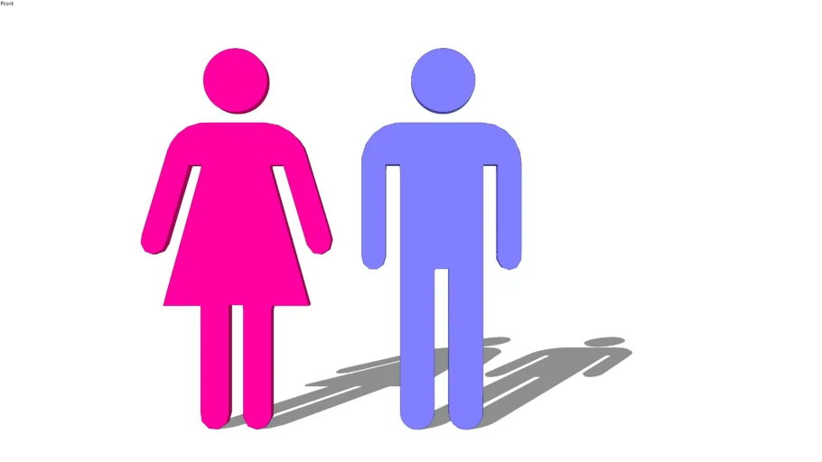 Male Female Bathroom Toilet Symbols