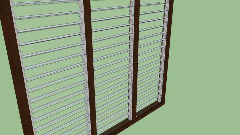 JALOUSIE WINDOW WITH WOOD JAMB