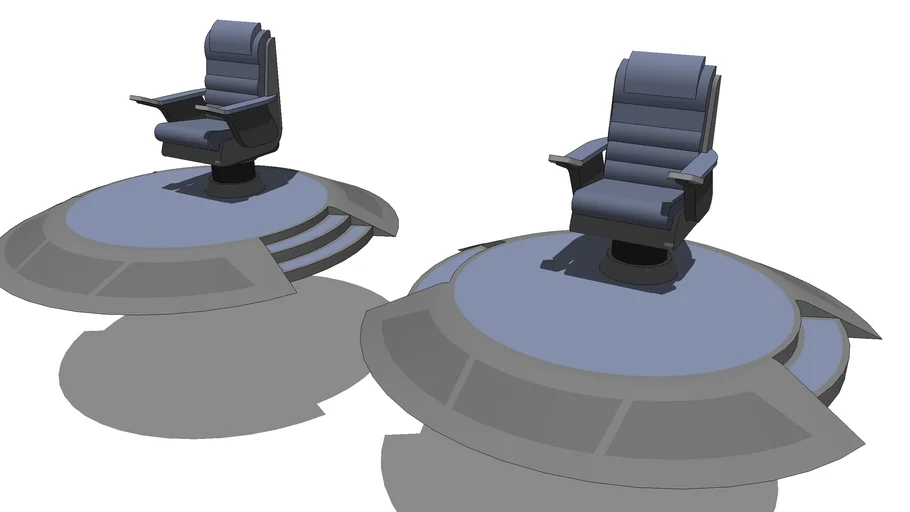 Futuristic (Star Trek) Command Chairs: Early-Type | 3D Warehouse