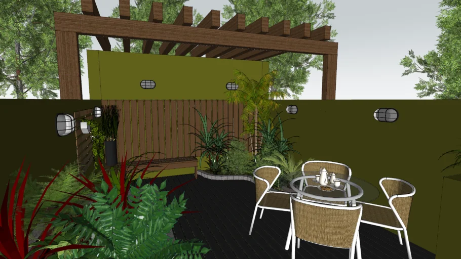 JARDIM APROVEITAMENTO DE ESPAÇO PRARA A YOGA.