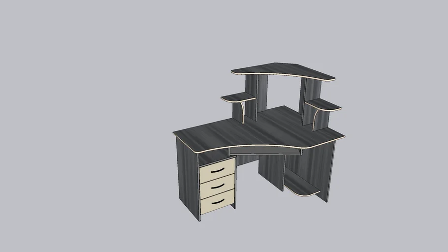 Mueble, escritorio, esquinero