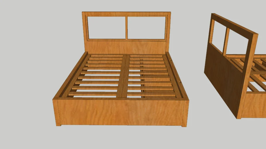 minimalist bed with foam upholstery