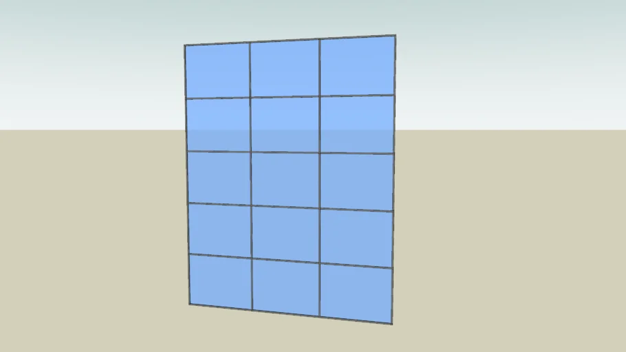 Industrial 3H x 5V Pane Window | 3D Warehouse