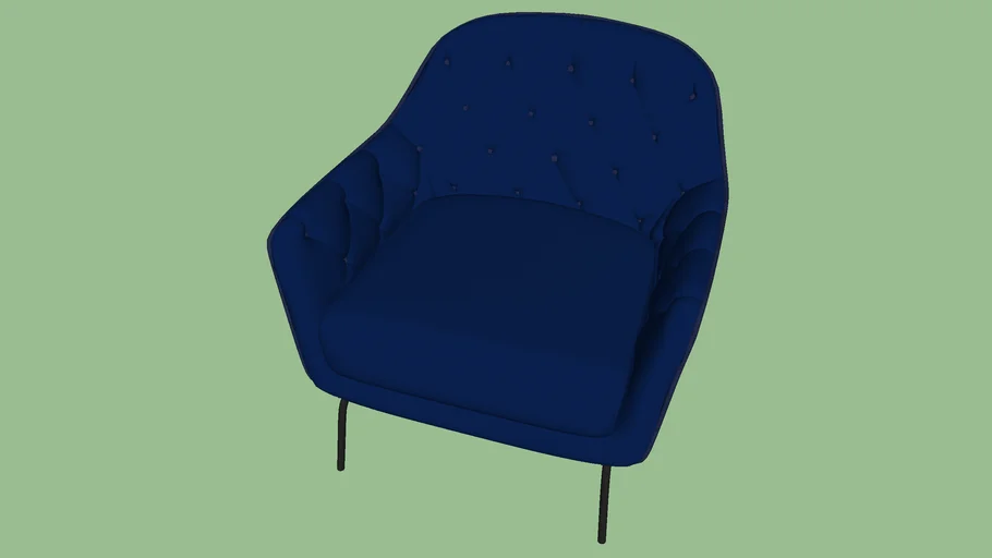 POLTRONA REDONDA DECORATIVA AZUL