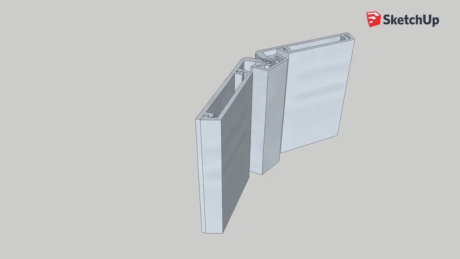 Geared Continuous Hinge (Full Surface, 8 cm Segment, Open 45°)