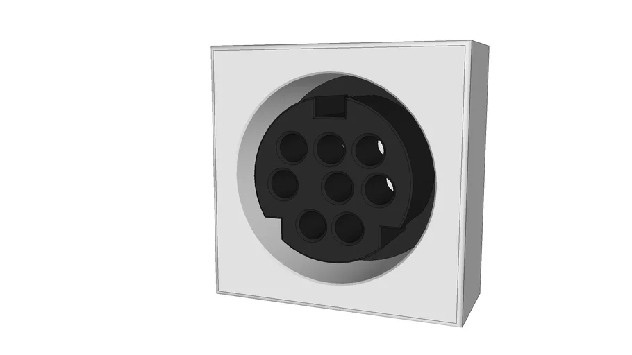 RS232C round port 100:1 scale, face only | 3D Warehouse