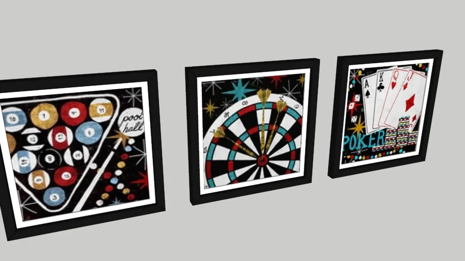 Conjunto de Quadros de Jogos