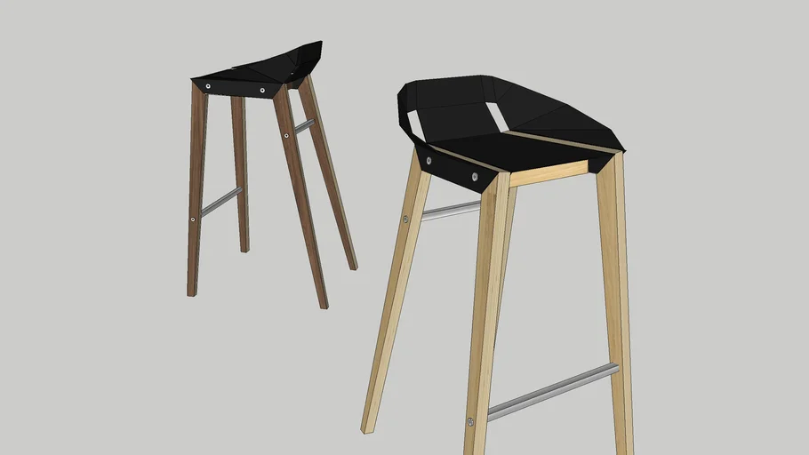 DIAGO BARSTOOL chair by Tabanda- deep black