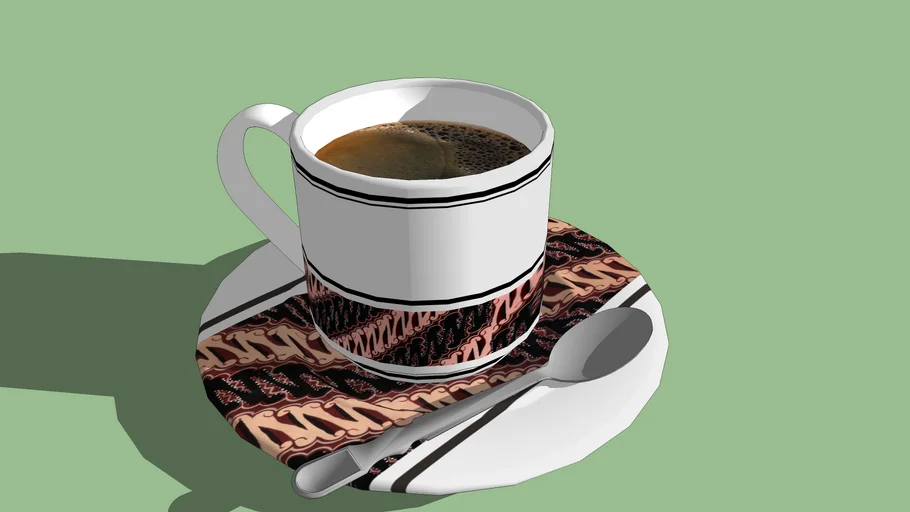 Batik Coffe glass / Gelas Kopi Motif Batik