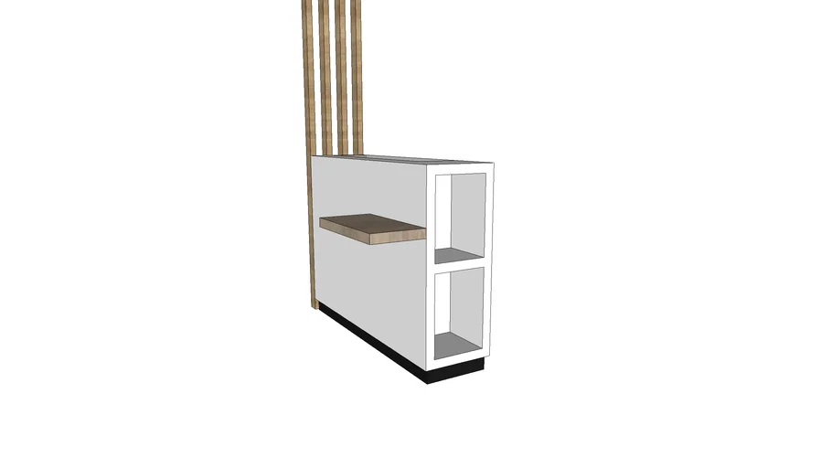 Caisse sur mesure avec claustra bois