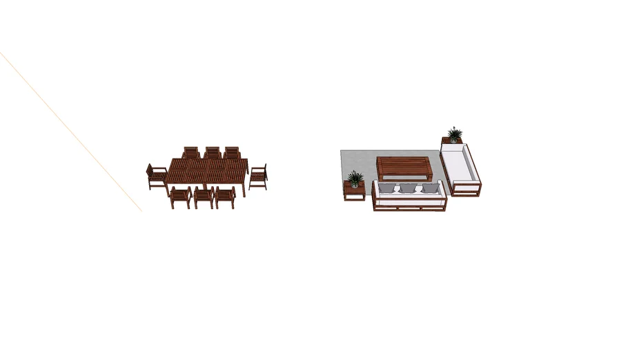 Terrace Furniture set APPLARO IKEA