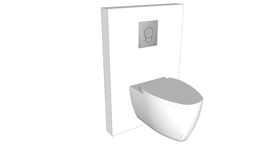 wall-mount conceal flush plate watercloset
