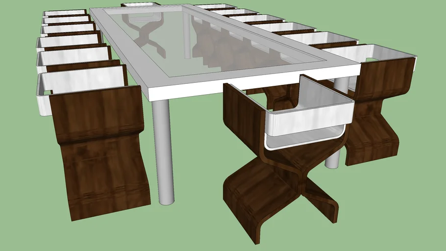 Simple Glass Dining Table