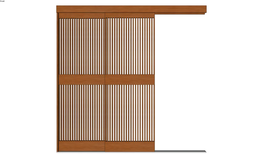 Porta ripada duas folhas