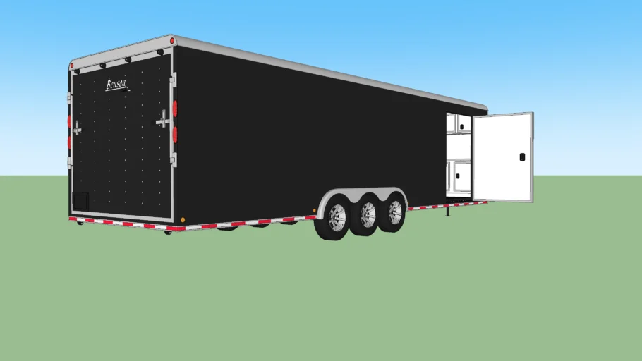 28' ft enclosed race car trailer