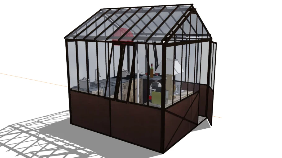 Cuisine dans une Serre  TUILERIES, Maisons du monde. Réf: 121547 Pr